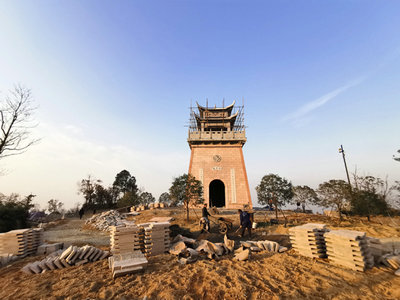 杭州蕭山區(qū)義橋景觀石亭，景觀臺工程