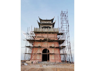 杭州蕭山區(qū)義橋景觀石亭，景觀臺工程