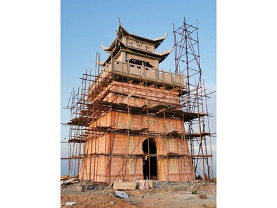 杭州蕭山區(qū)義橋景觀石亭，景觀臺工程