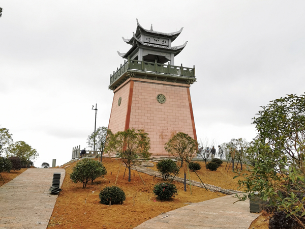 杭州蕭山區(qū)義橋景觀石亭，景觀臺工程